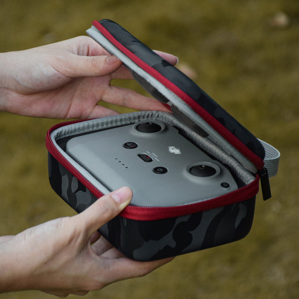 Remote Controller Storage Bag PU Waterproof Carry Case Hard Handbag for DJI MAVIC MINI 2 - Camouflage Green