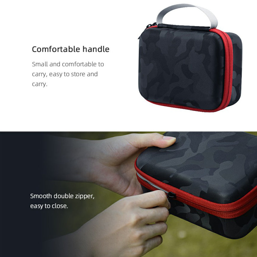 2Pcs/Set Camouflage Pattern Carrying Case Drone Body Bag + Remote Controller Storage Bag (EWB8240_3) for Mavic MINI 2 - Black