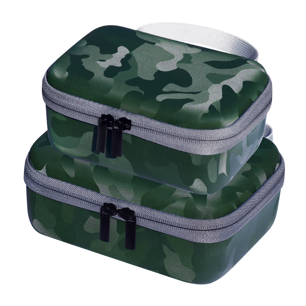 2Pcs/Set Camouflage Pattern Carrying Case Drone Body Bag + Remote Controller Storage Bag (EWB8240_3) for Mavic MINI 2 - Green