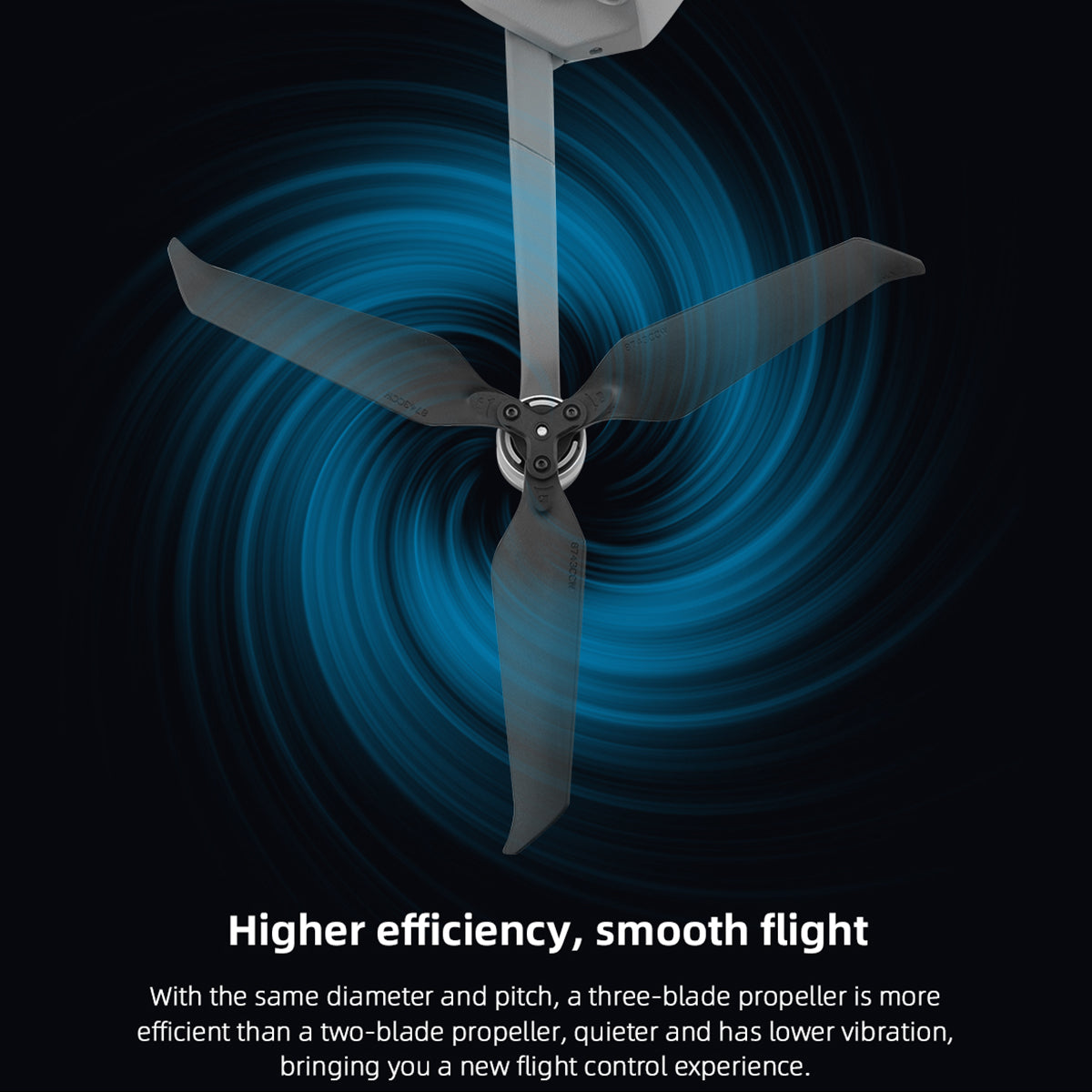 2 Pairs Low-Noise Nylon Three-Blade Propellers Accessories for DJI Mavic 2 8743F