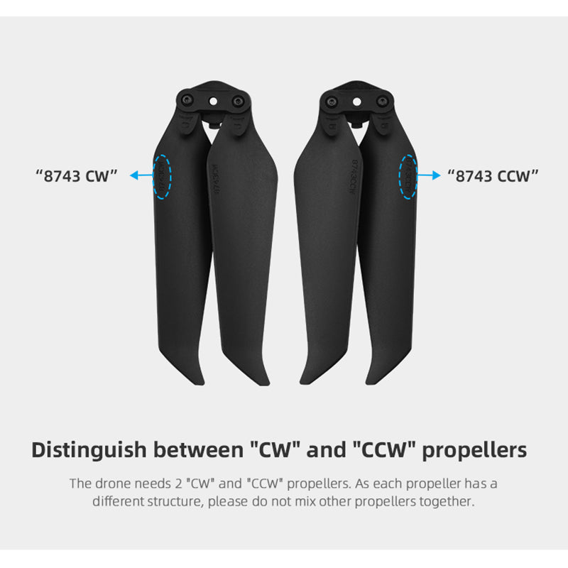 4 Pairs Low-Noise Nylon Fiber Propellers Drone Accessories for DJI Mavic 2 8743F