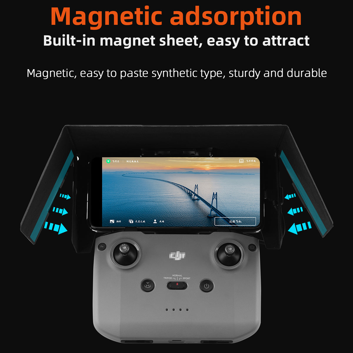 EWB8495 Remote Control Mount Mobile Phone Sun Hood Sunshade for DJI Mavic Air 2/Mini 2 Drone