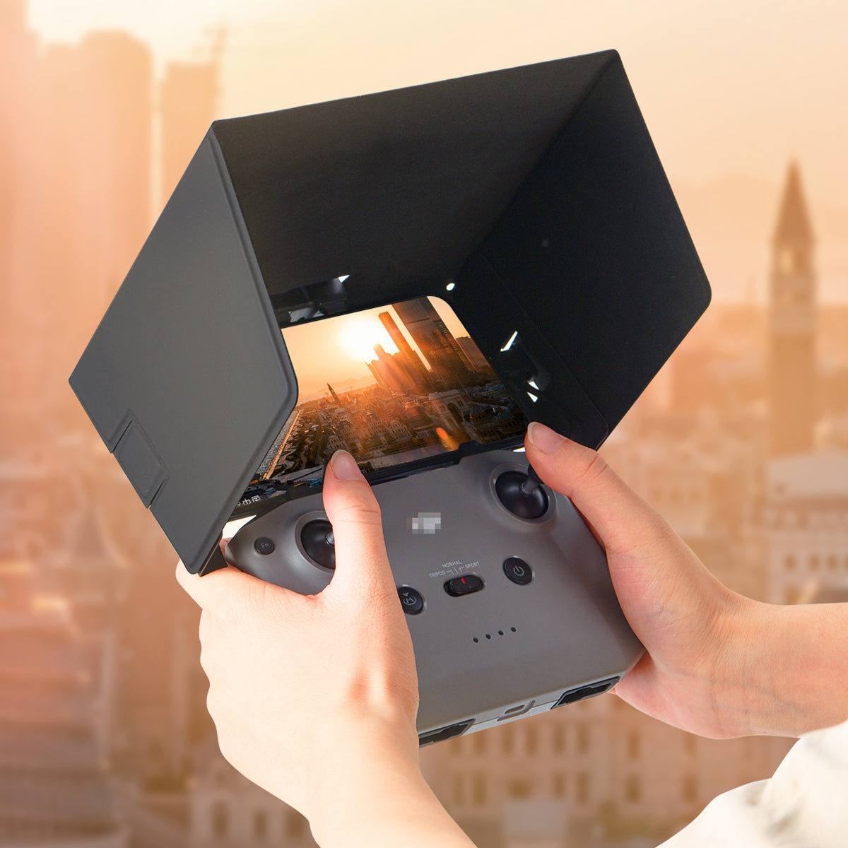 EWB8495 Remote Control Mount Mobile Phone Sun Hood Sunshade for DJI Mavic Air 2/Mini 2 Drone