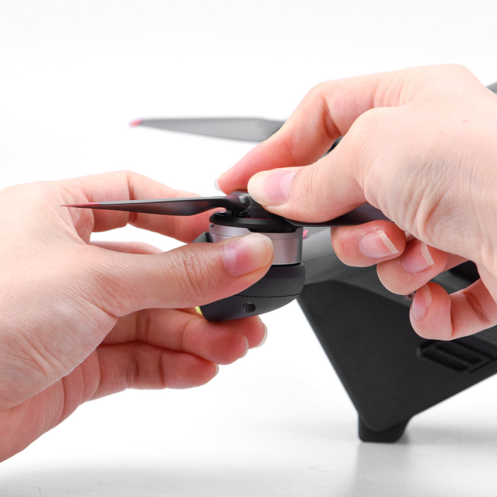 2 Pairs EWB8424_2 Replacement Propeller for DJI FPV Combo Drone Accessories - Silver Edge