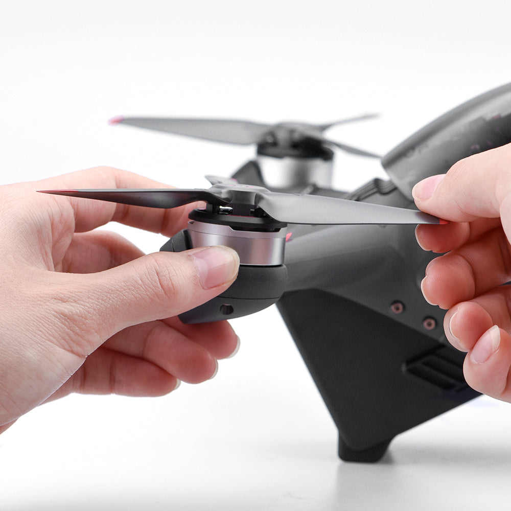 2 Pairs EWB8424_2 Replacement Propeller for DJI FPV Combo Drone Accessories - Silver Edge