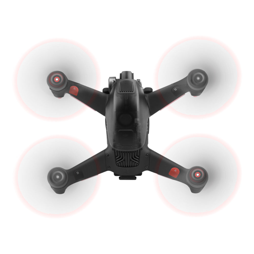 2 Pairs EWB8424_2 Replacement Propeller for DJI FPV Combo Drone Accessories - Red Edge