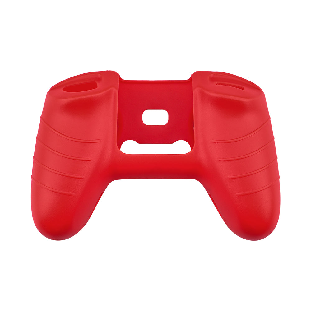 EWB8494_2+max2473 Soft Silicone Sleeve Anti-scratch Protective Cover with Lanyard for DJI FPV Combo Remote Controller - Red+Blue