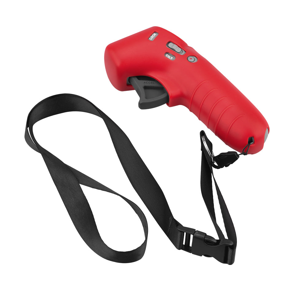 EWB8493_1+FL7395 Anti-scratch Silicone Sleeve Protective Cover with Lanyard for DJI FPV Combo Motion Controller - Red+Black