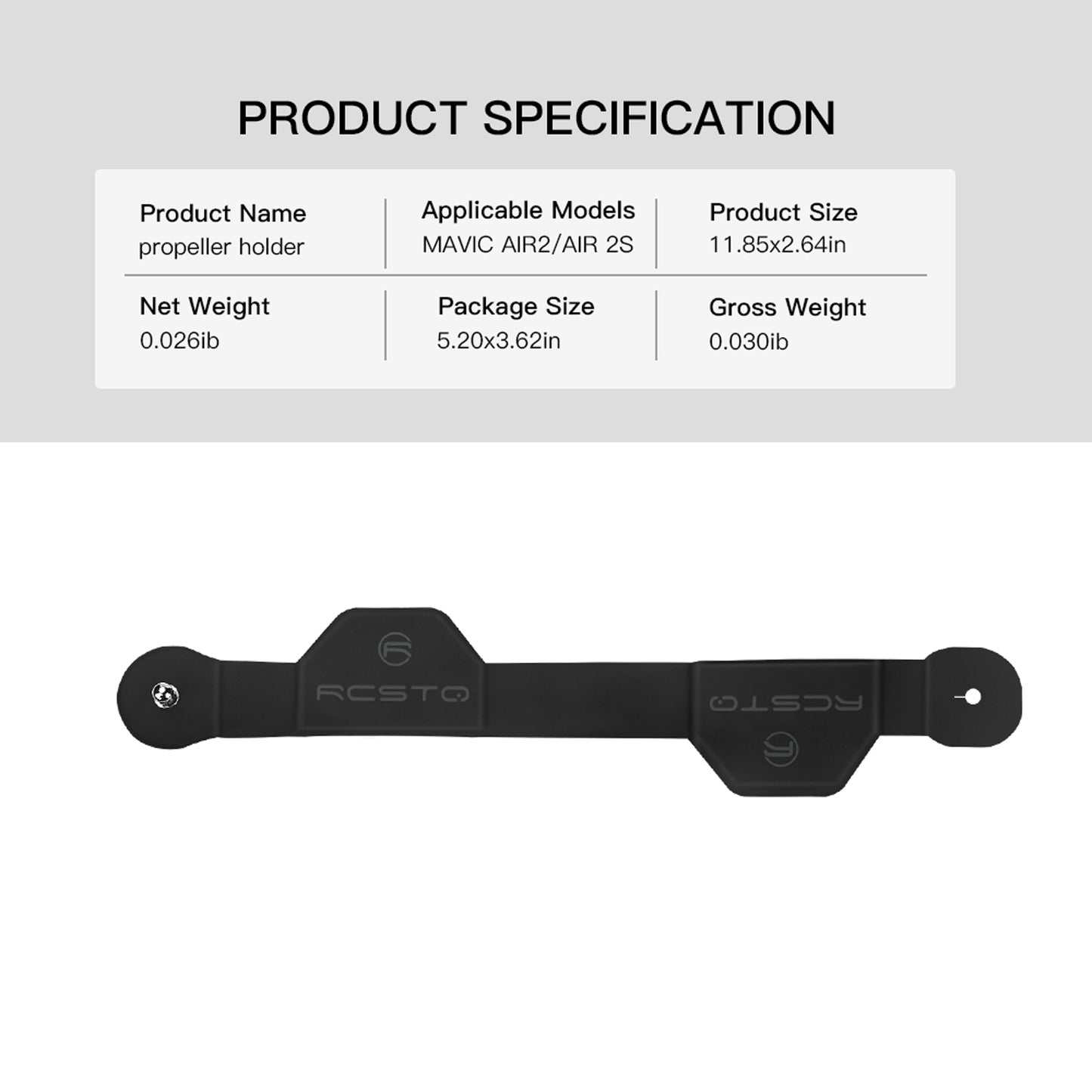 RCSTQ Propeller Fixing Strap Microfiber PU Belt for DJI Mavic Air 2 2S Drone