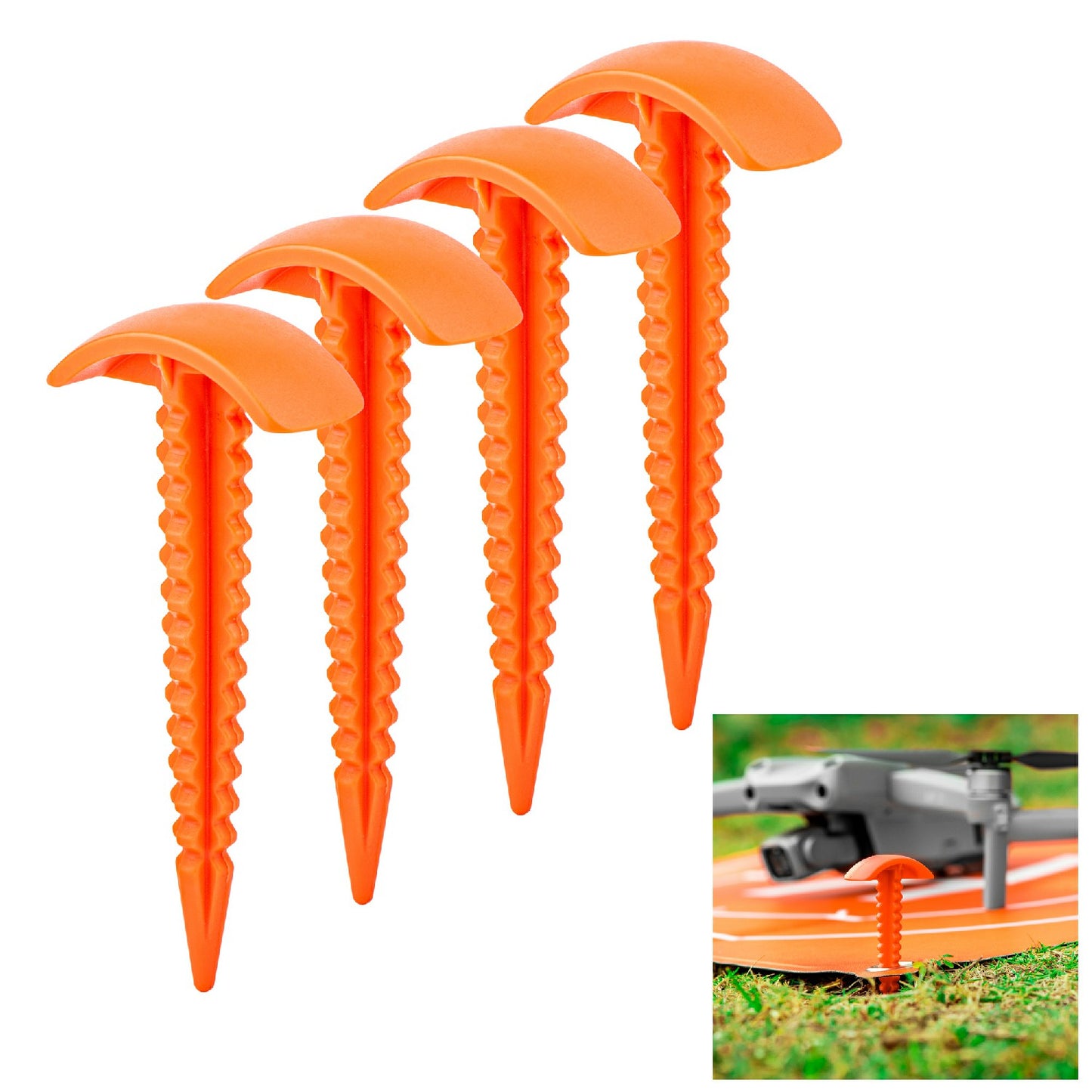 4Pcs STARTRC 1109655 Windproof Fixed Pegs ABS Nails Stakes Pins for RC Drone Landing Pad