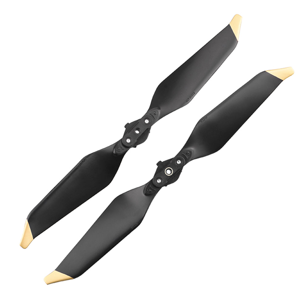 1 Pair 8331F Noise Reduction Propeller Props Blade Replacement for DJI Mavic Pro Drone Accessories - Gold Edge