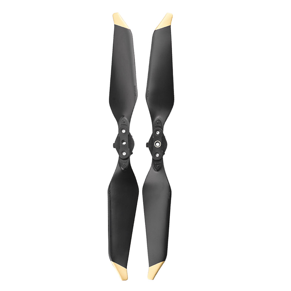 1 Pair 8331F Noise Reduction Propeller Props Blade Replacement for DJI Mavic Pro Drone Accessories - Gold Edge