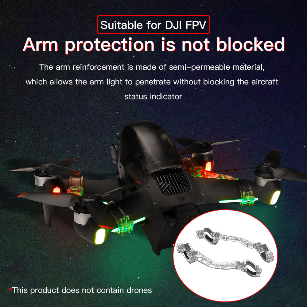 1 Pair RCSTQ Drone Arm Bracers Aircraft Arm Reinforcement Protector for DJI FPV