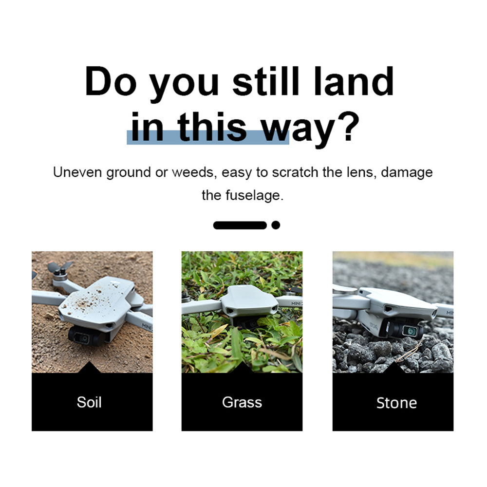 STARTRC 1109437 Foldable Drone Landing Gear ABS Anti-fall Landing Riser Stand for DJI Mini 2/Mini SE/Mavic Mini