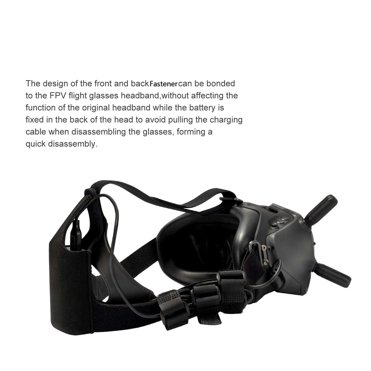 TELESIN TE-CEB-002 Portable Headband Battery Storage Bag Head Strap Battery Holder Pouch for DJI FPV Goggles