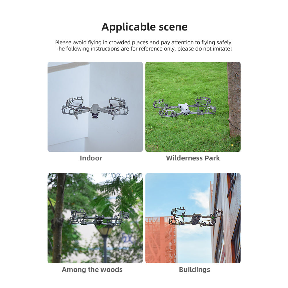 EWB8965 Drone Propeller Protective Guard Anti-collision Rings Set for DJI Mavic Air 2/Air 2S