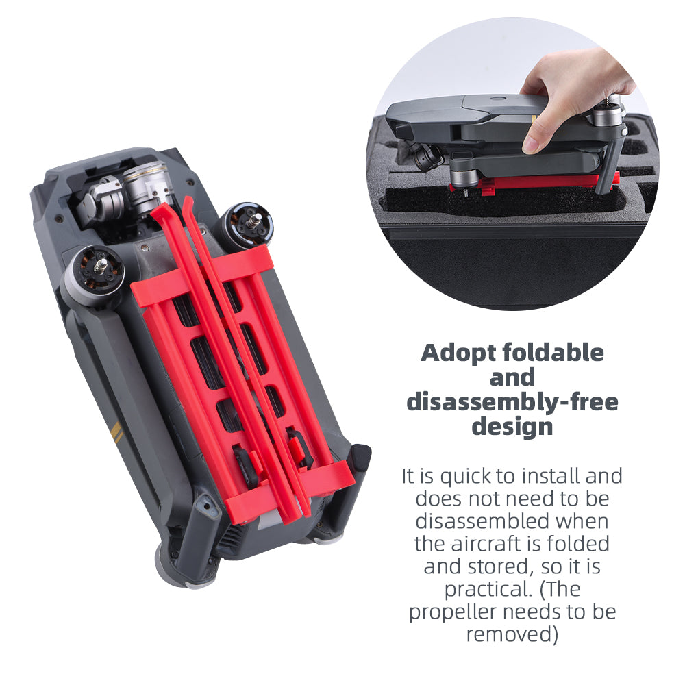 EWB8990 Foldable Drone Landing Gear Plastic Anti-fall Heightened Landing Stand for DJI Mavic Pro - Grey