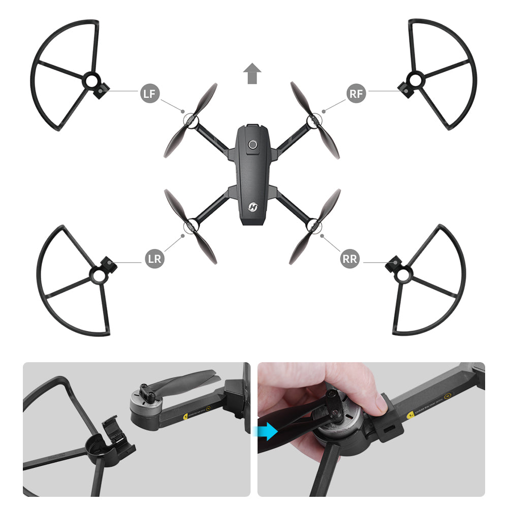 HEIYRC EWB9011 For HS720/720E Drone Propeller Guard Protector Semi-enclosed Propeller Protective Ring Props