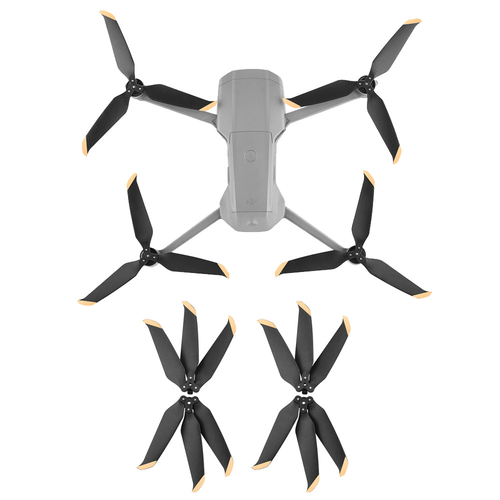 EWB9031 2 Pairs Quick Release Three-blade Propeller Noise Reduction Blade Propeller for DJI Mavic Air 2/Air 2S Drone - Black