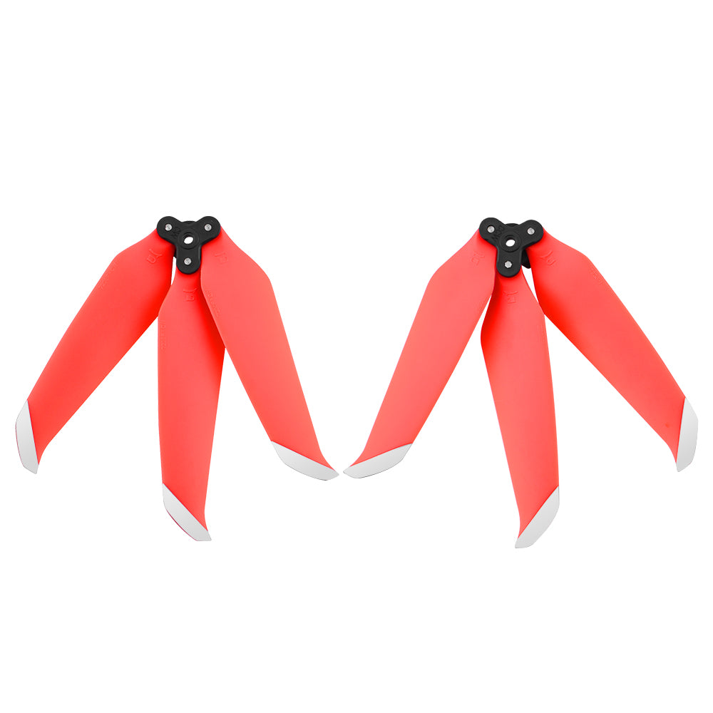 EWB9031 2 Pairs Quick Release Three-blade Propeller Noise Reduction Blade Propeller for DJI Mavic Air 2/Air 2S Drone - Red