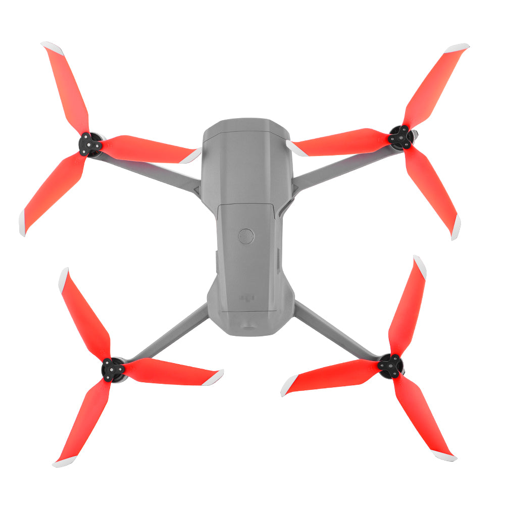 EWB9031 2 Pairs Quick Release Three-blade Propeller Noise Reduction Blade Propeller for DJI Mavic Air 2/Air 2S Drone - Red