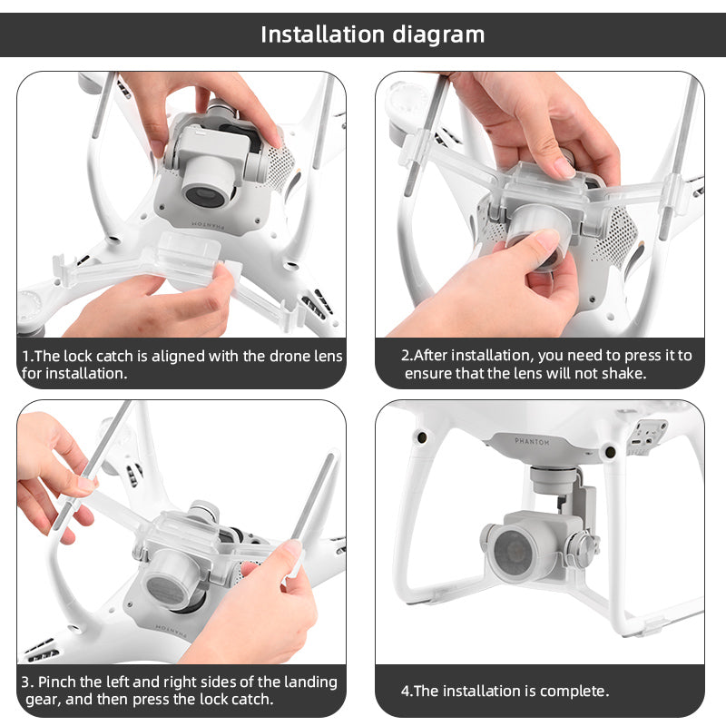 EWB8010 Gimbal Camera Lens Protection Cover Gimbal Lock Holder for DJI Phantom 4 Pro