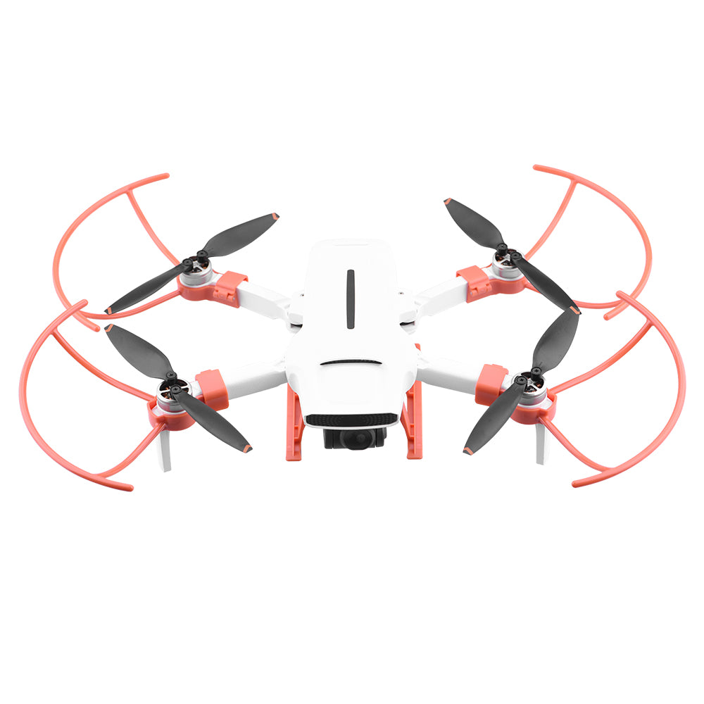 EWB8805+EWB8732_2 Landing Gear Height Extender and Propeller Protection Ring Set for FIMI X8 MINI - Orange