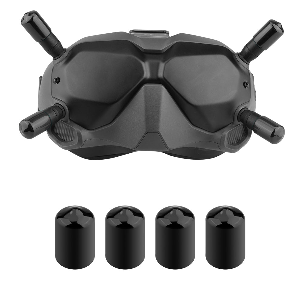 UTAIDU EWB8636 4Pcs/Set Antenna Cap Protective Cover Sleeve for DJI FPV Goggles - Black