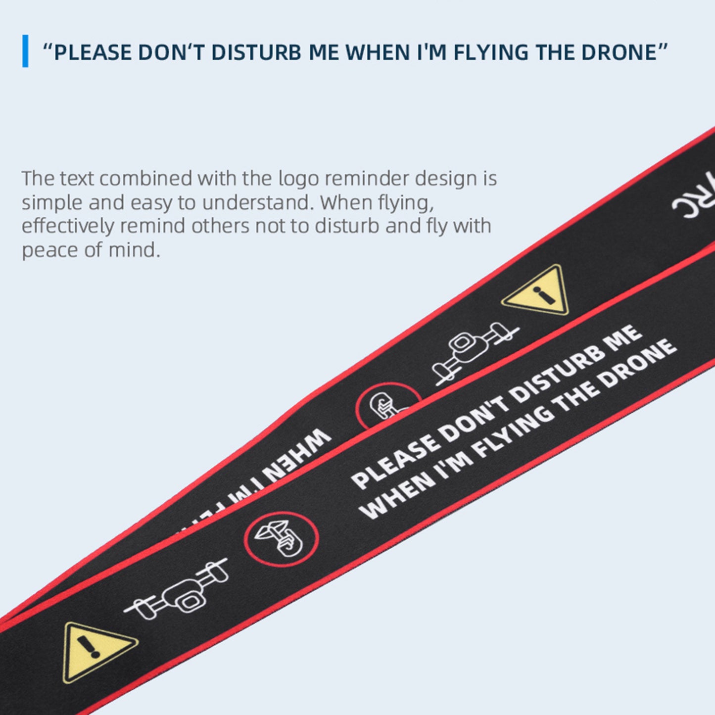 HEIYRC EWB8743 Adjustable Neck Strap Lanyard Shoulder Belt for DJI Mavic Air 2/Air 2S /Mini 2 RC-N1 Remote Controller - Black Red Edge