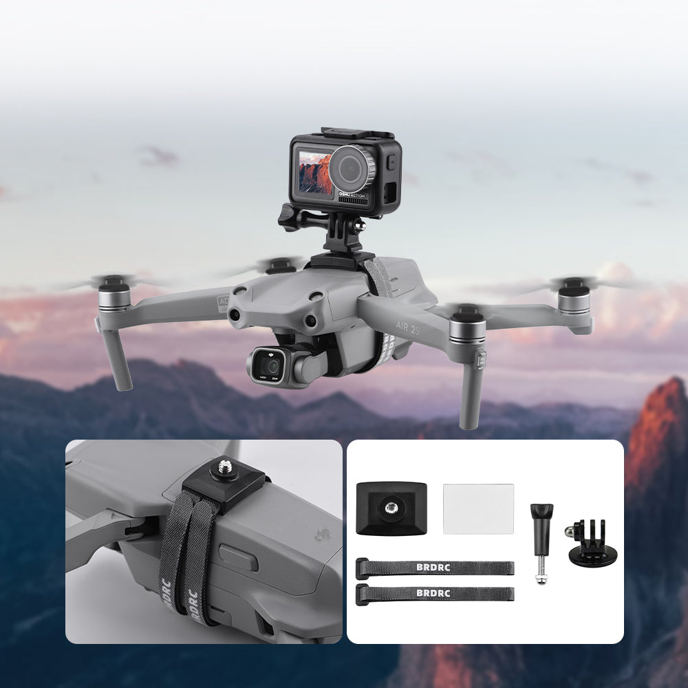 2Pcs Top Extension Kit Camera Fill Light Bracket Mount Holder for DJI Osmo Action/GoPro Sports Cameras