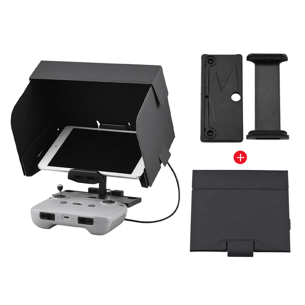 EWB8651+EWB8650 Remote Control Support + 8-inch Monitor Sun Hood Sunshade for DJI Mavic Air 2/Air 2S/Mini 2