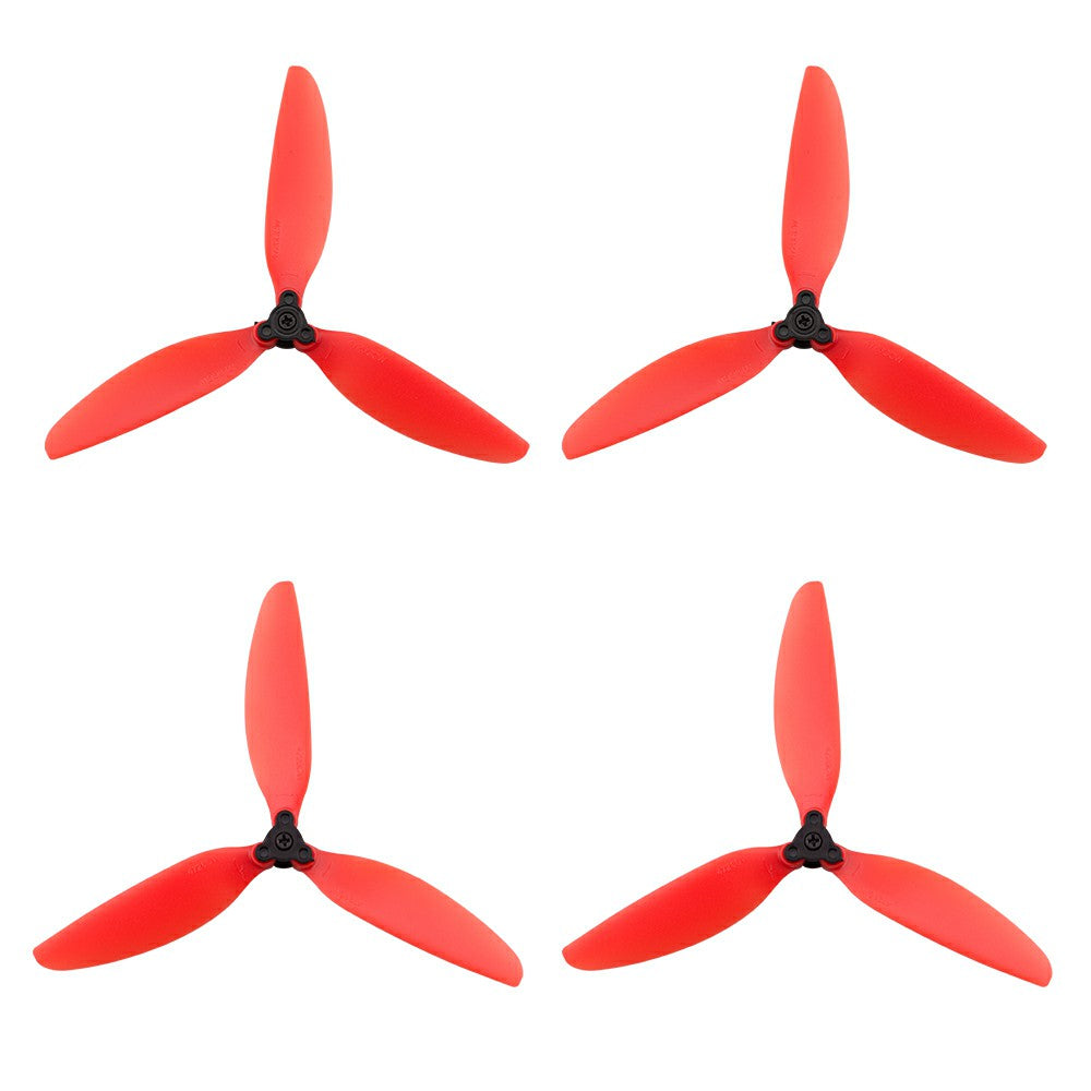 EWB8490 2 Pairs Quick Release Three-blade Propeller Drone Replacement Parts for DJI Mavic Mini/Mini 2 - Red