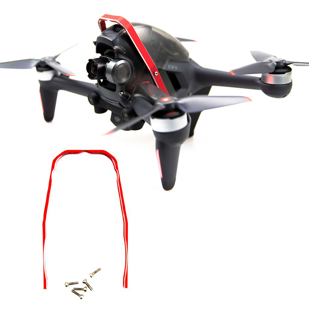 EWB8580 Aluminum Alloy Drone Top Protection Bar Bumper Guard for DJI FPV Combo - Red