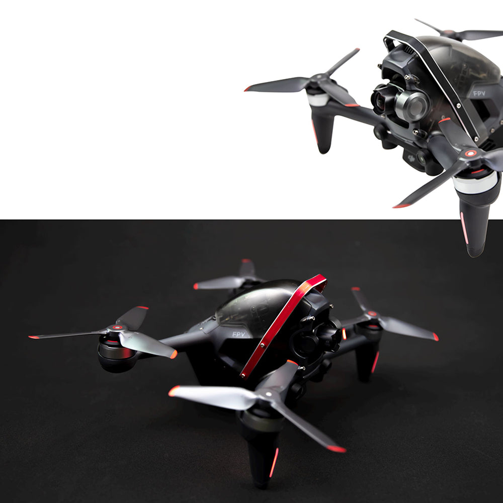 EWB8580 Aluminum Alloy Drone Top Protection Bar Bumper Guard for DJI FPV Combo - Red