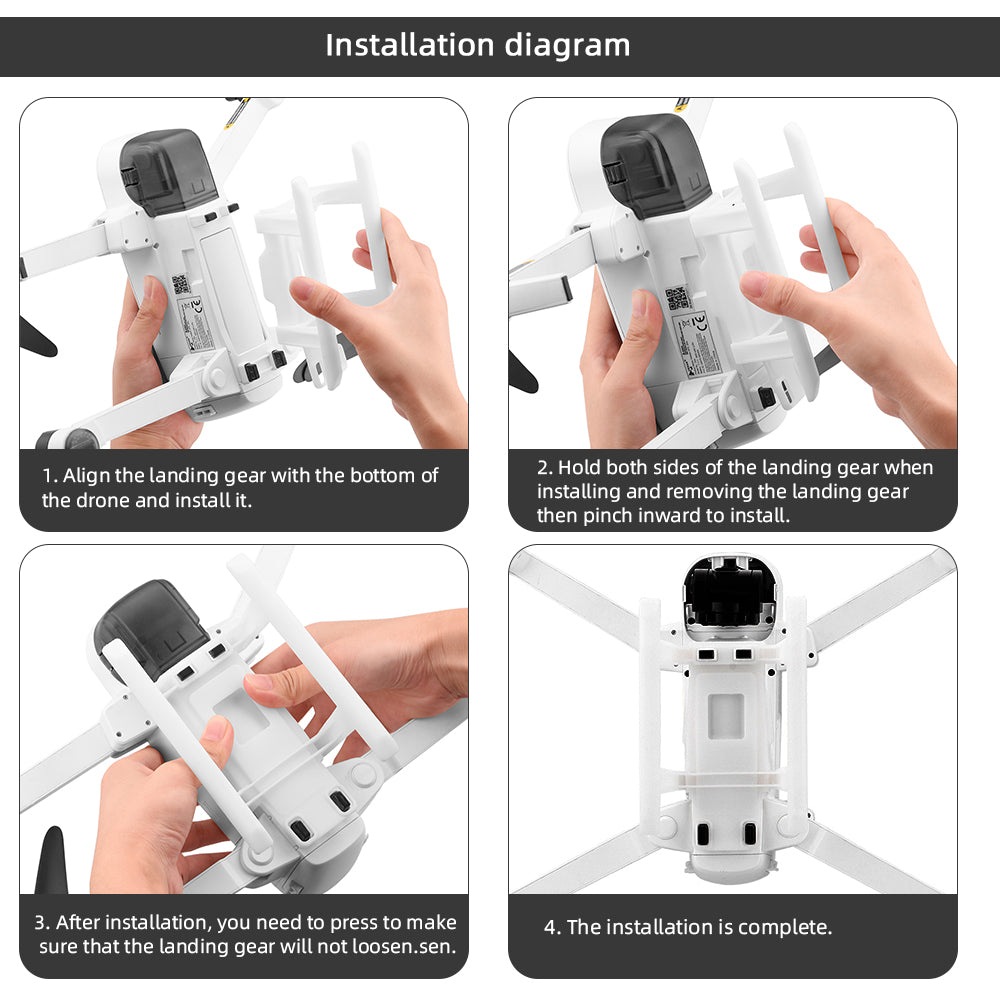BRDRC EWB8165 Drone Quick Release Landing Gear Gimbal Guard Heightened Protection Stand for Hubsan Zino H117S