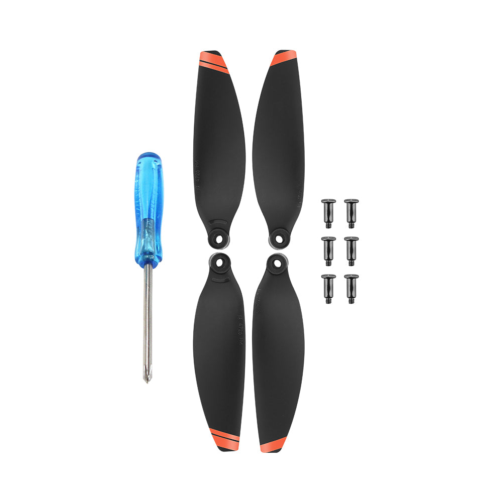 EWB8196_1 EWB8203_1 EWB8204_1 Quick Release Blade Propellers Replacement for DJI Mavic Mini 2 - Orange Edge