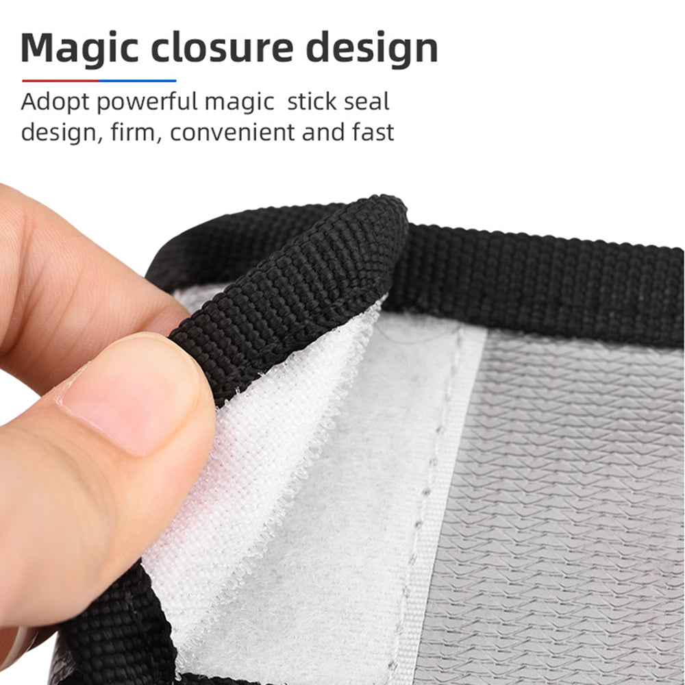 EWB8428_2 EWB8429_2 Explosion-Proof Fire Retardant 2 Battery Bag High-Temperature Storage Box for DJI FPV Combo - Silver