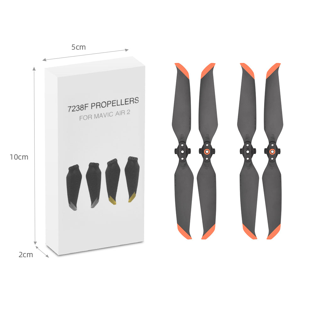 EWB8579_2 2 Pairs 7238F Propellers Drone Replacement Blades Props for DJI Mavic Air 2/Air 2S