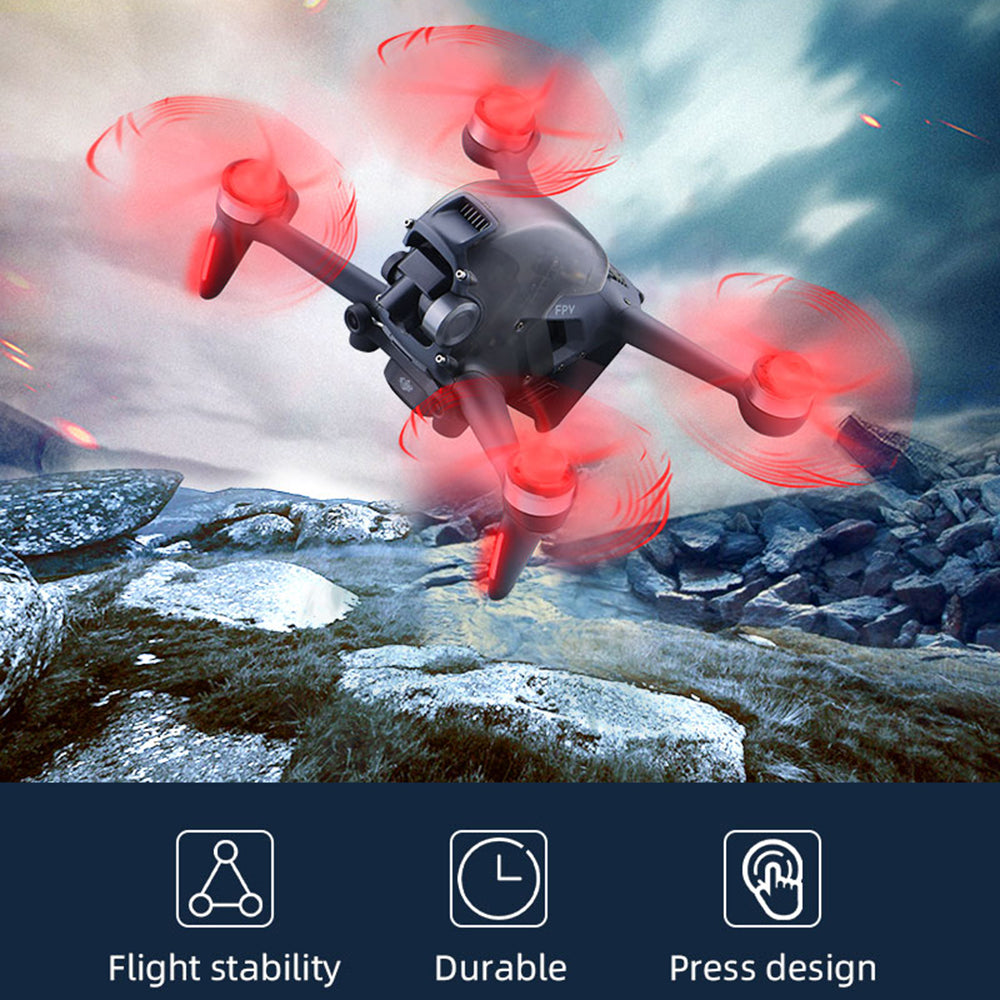 EWB8575 2 Pairs Color Propeller Drone Replacement Blades Props for DJI FPV Combo - Red