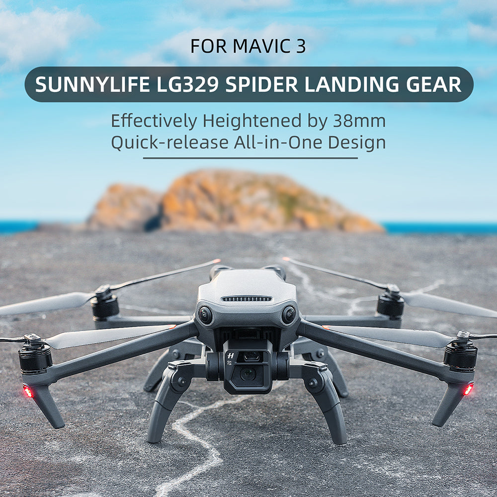 SUNNYLIFE LG329 Heightened Extender Landing Gear Landing Legs Protector Stand for DJI Mavic 3 Drone