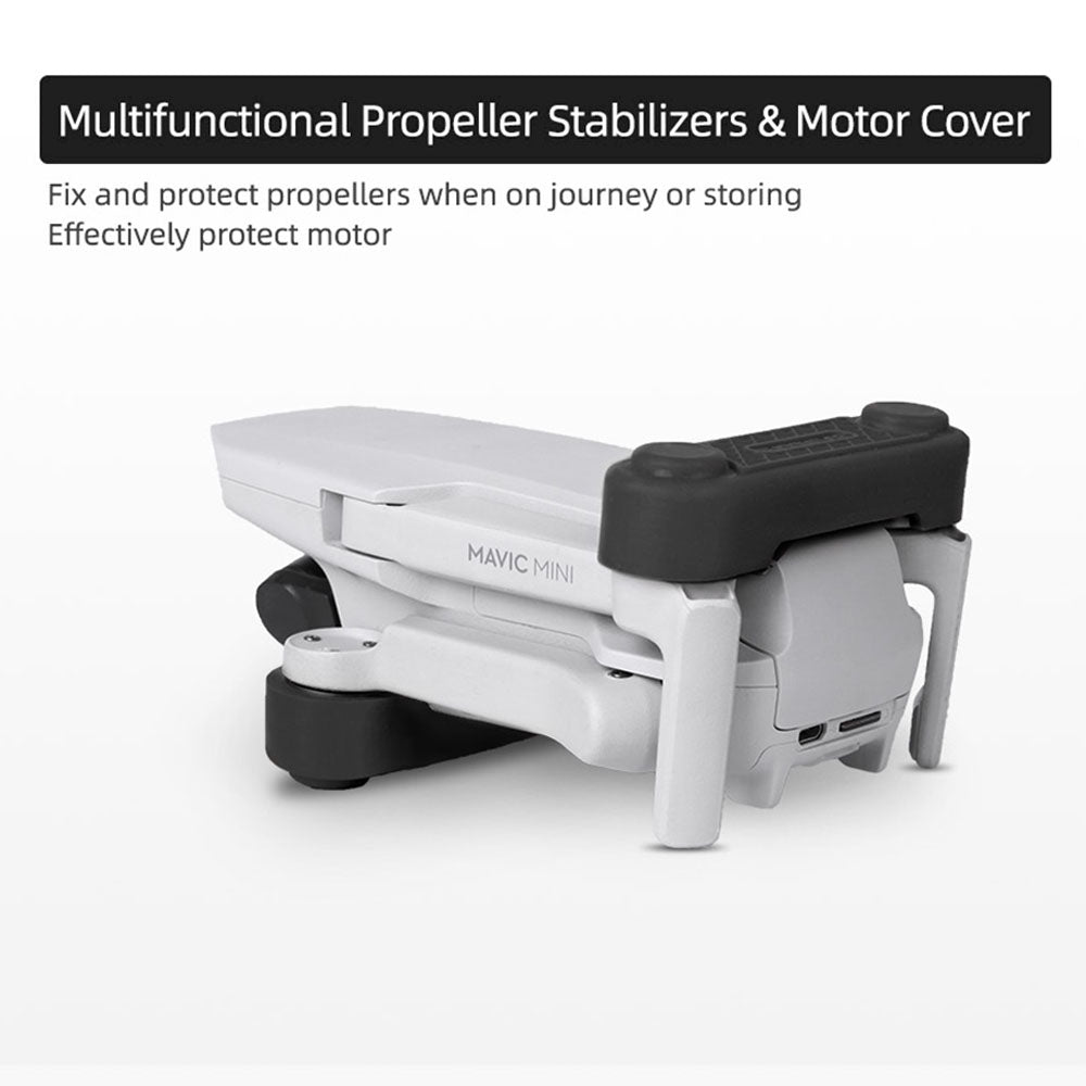 SUNNYLIFE Q9426 2 in 1 Propellers Holder Guard Prop Blade Stabilizer Motor Cover for DJI Mini 2/Mini SE/Mavic Mini Drone - Black