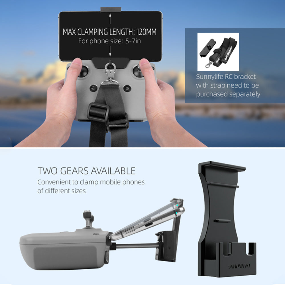 SUNNYLIFE Q9297 Remote Control Mobile Phone Extended Holder Drone Accessories for DJI Mavic 3/Air 2S/Mini 2
