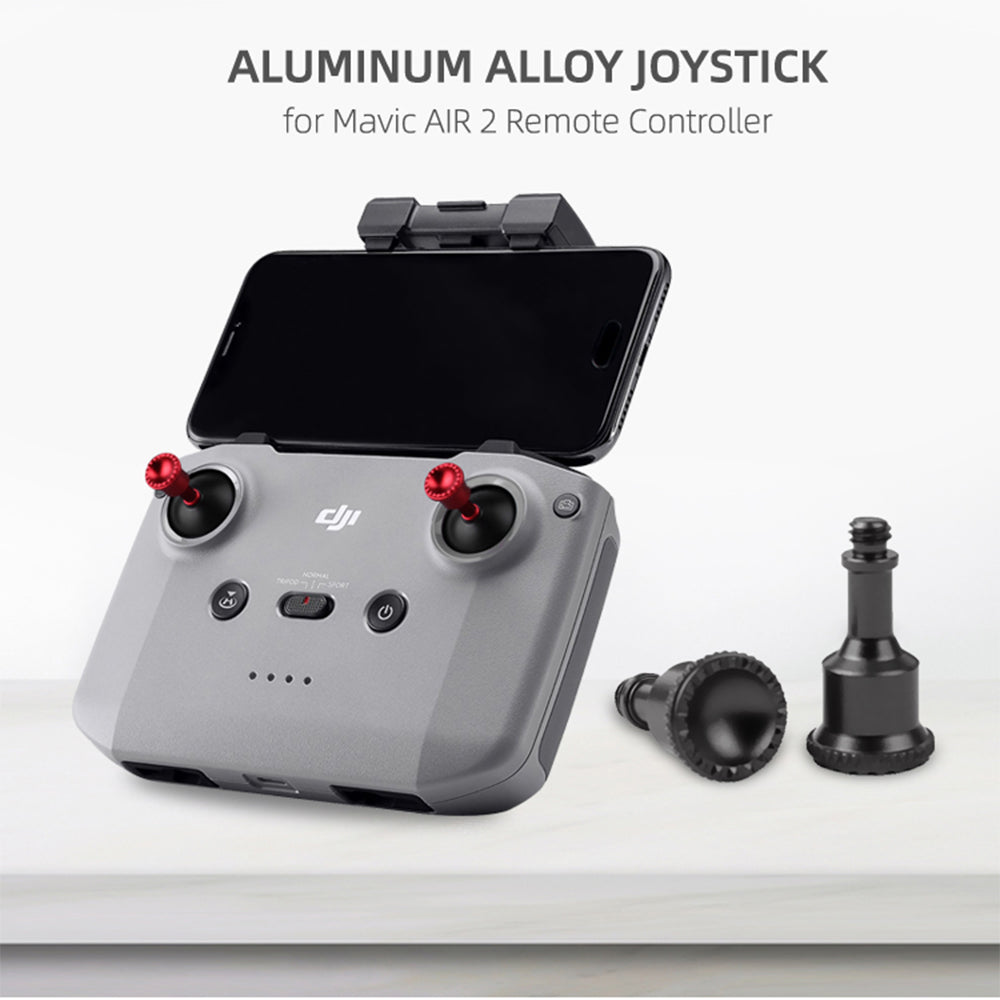 SUNNYLIFE YG9276 1 Pair Thumb Rocker Aluminum Alloy Joysticks for DJI Mavic 3/Air 2S/Air 2/Mini 2 Controller - Black
