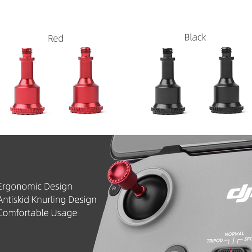 SUNNYLIFE YG9276 1 Pair Thumb Rocker Aluminum Alloy Joysticks for DJI Mavic 3/Air 2S/Air 2/Mini 2 Controller - Black