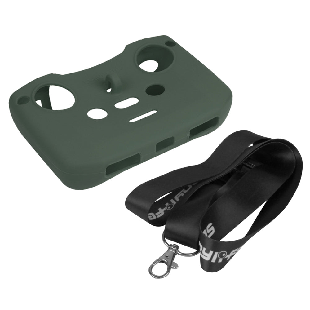 SUNNYLIFE Remote Controller Silicone Cover Protective Sleeve with Strap for DJI Mavic 3/Air 2S/Mavic Air 2/Mini 2 - Army Green