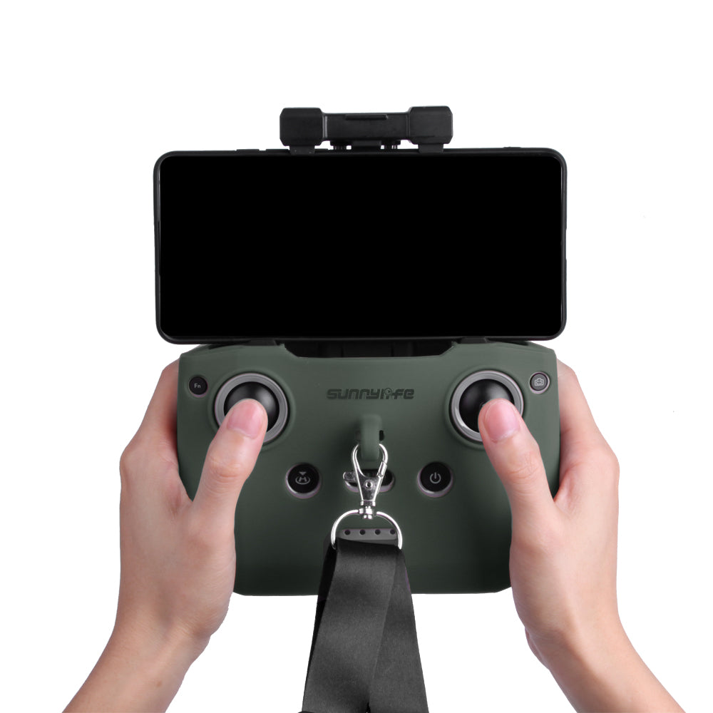 SUNNYLIFE Remote Controller Silicone Cover Protective Sleeve with Strap for DJI Mavic 3/Air 2S/Mavic Air 2/Mini 2 - Army Green