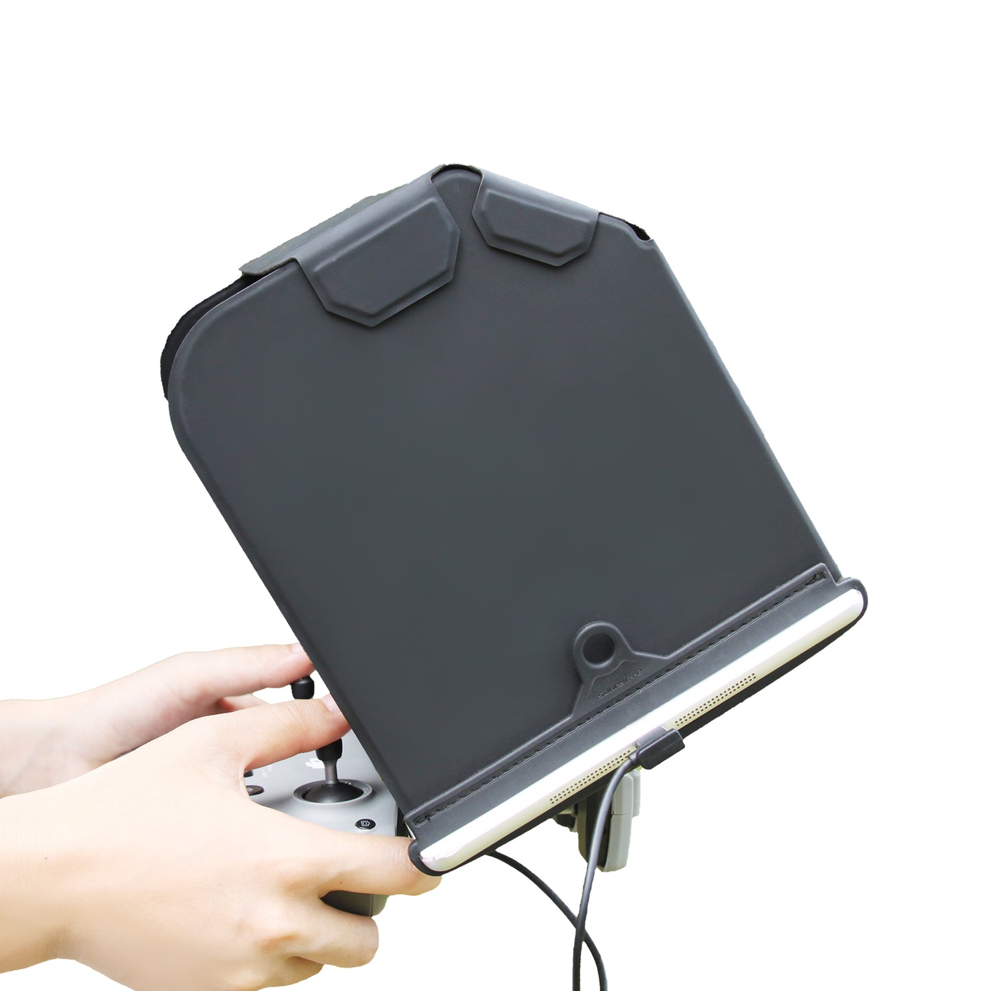 SUNNYLIFE ZG71 9.7-inch Tablet Foldable Sunshade Magnetic PU Leather Remote Controller Sun Hood Drone Accessory