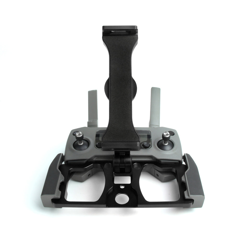 SUNNYLIFE ZJ035 Aluminum Alloy Cell Phone Holder Portable Drone Remote Controller Rack Folding Tablet Stand with Strap for DJI Mavic 3/2/Mini SE/Air 2S - Black