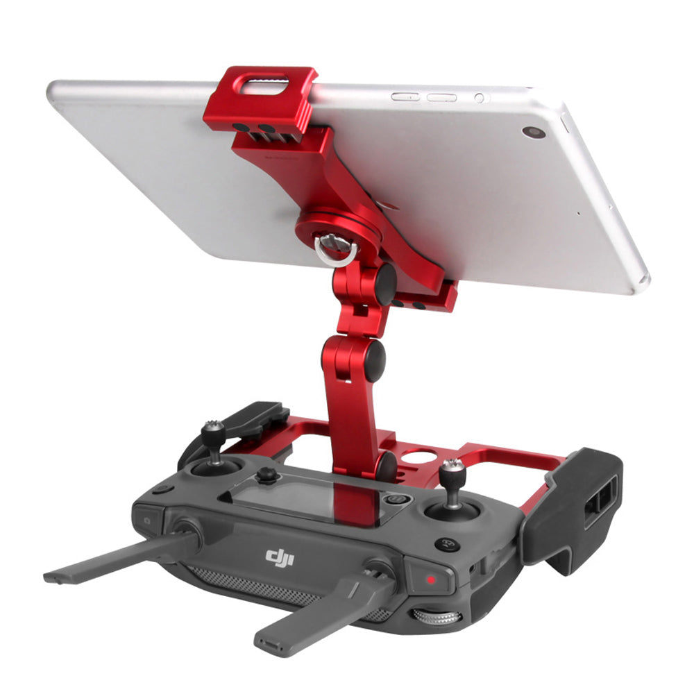 SUNNYLIFE ZJ035 Aluminum Alloy Cell Phone Holder Portable Drone Remote Controller Rack Folding Tablet Stand with Strap for DJI Mavic 3/2/Mini SE/Air 2S - Red