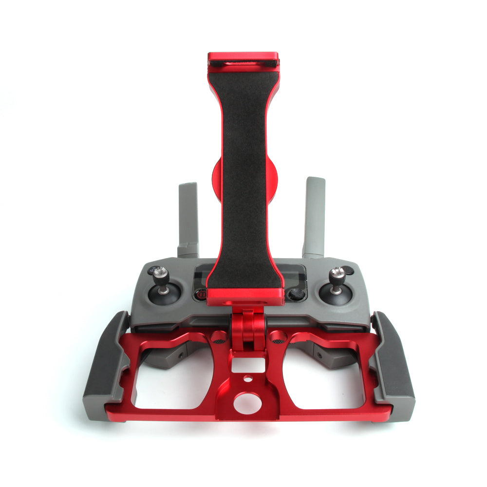 SUNNYLIFE ZJ035 Aluminum Alloy Cell Phone Holder Portable Drone Remote Controller Rack Folding Tablet Stand with Strap for DJI Mavic 3/2/Mini SE/Air 2S - Red